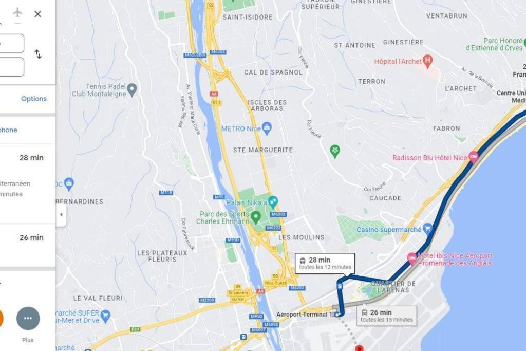Bd Grosso Apt 4 Prs, 300M Plage, Clim, Parking Ница Екстериор снимка